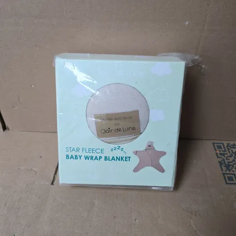 CLAIR DE LUNE STAR FLEECE BABY WRAP BLANKET – BOXED