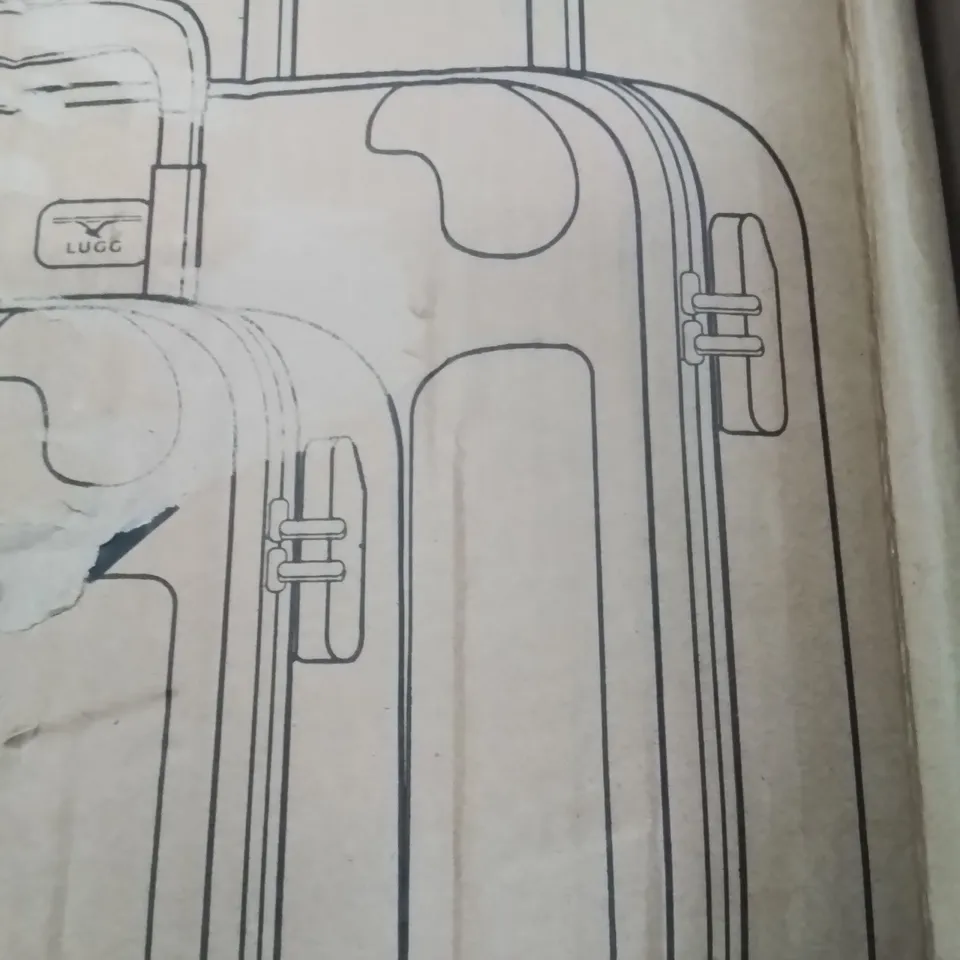BOXED LIGHTWEIGHT TRAVEL LUGGAGE SUITCASE (COLOURS VARY)