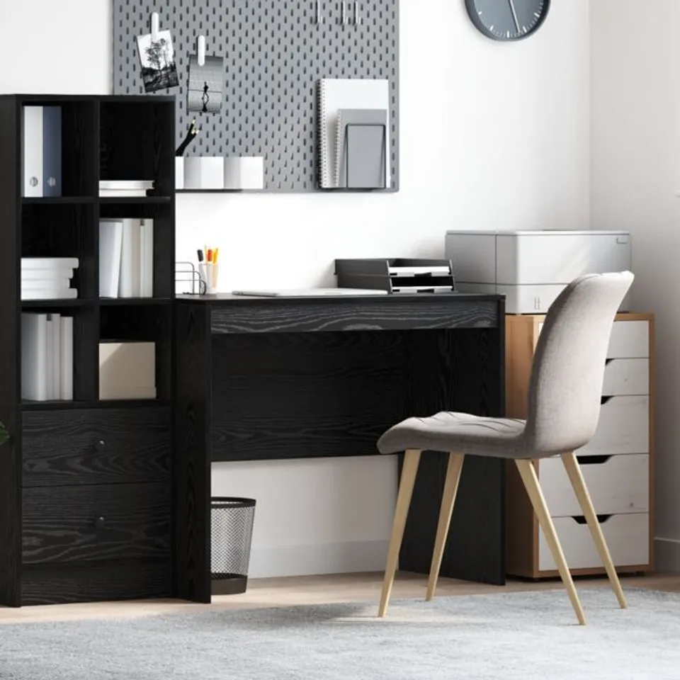 BLACK OAK WRITING DESK BLACK OAK PARTICLE BOARD 90 X 50 X 76CM