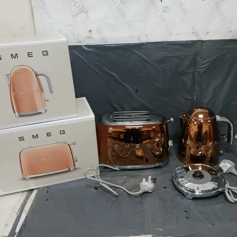 SMEG EEJB269 KETTLE & 2 SLICE TOASTER, ROSE GOLD