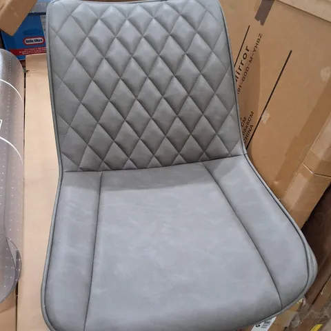 BOXED WOLTU DINING ACCENT CHAIRS (SET OF 2) - DARK GREY (1 BOX)
