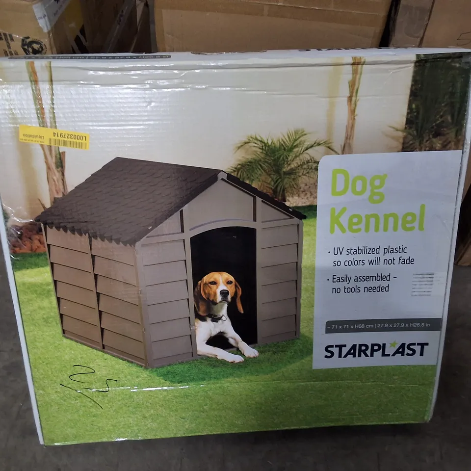 BOXED STARPLAST DOG KENNEL - 71×71×68CM