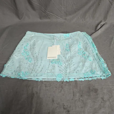 PEPPERMAYO KANDI MINI SKIRT IN MINT SIZE 12