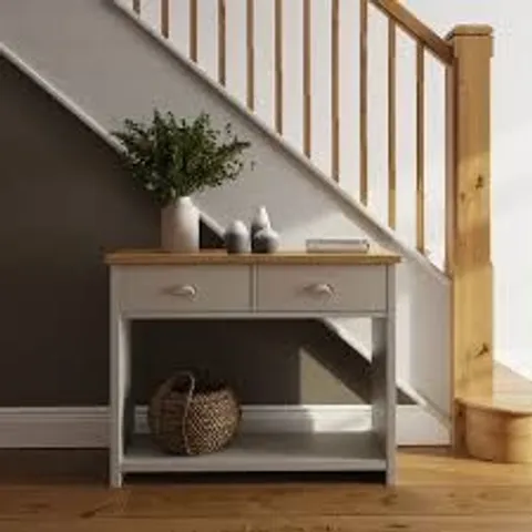 BOXED GFW LANCASTER 2 DRAWER CONSOLE TABLE (1 BOX)