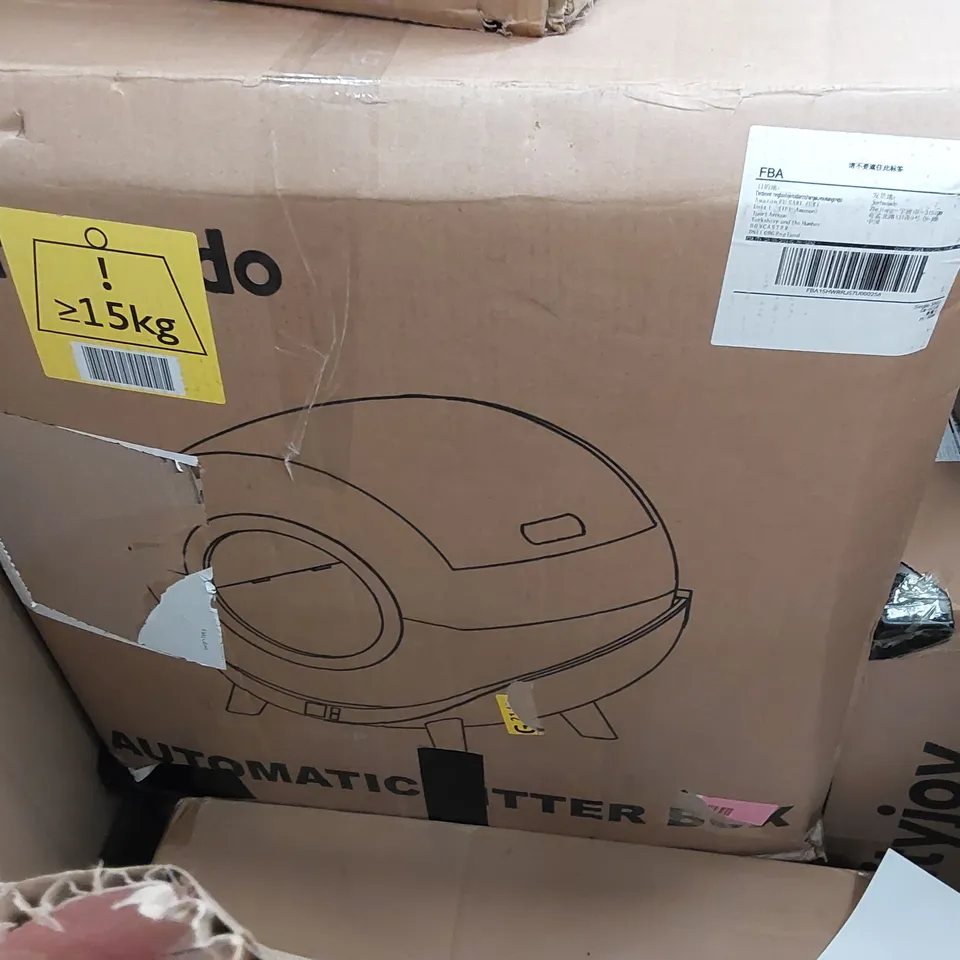 PALLET OF ASSORTED CONSUMER PRODUCTS TO INCLUDE; ELECTRIC RICE COOKER, SMART CEILING FAN LIGHT, AUTOMATIC LITTER BOX, BABY ROCKING CHAIRS, MATTRESS TOPPER, GLOW FOAM STICKS ECT