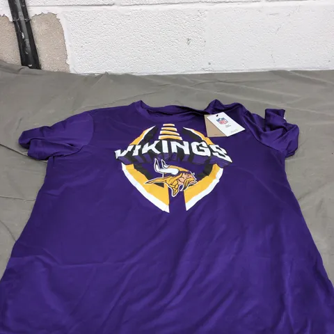 NFL VIKING TEAM APPAREL SHIRT DRI FIT LARGE WITH TAGS