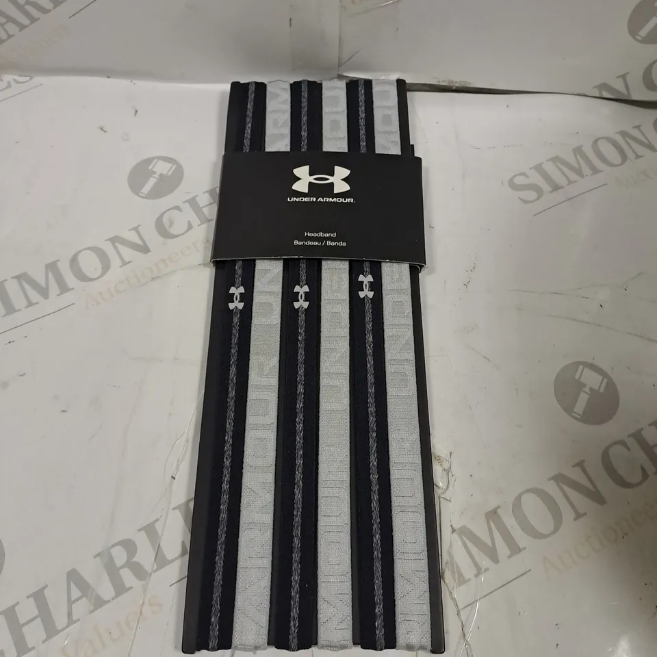 BOX OF 5 ASSORTED ITEMS TO INCLUDE UNDER ARMOUR HEADBANDS, KITCHEN SCALES, BBQ COOKING PLATE 