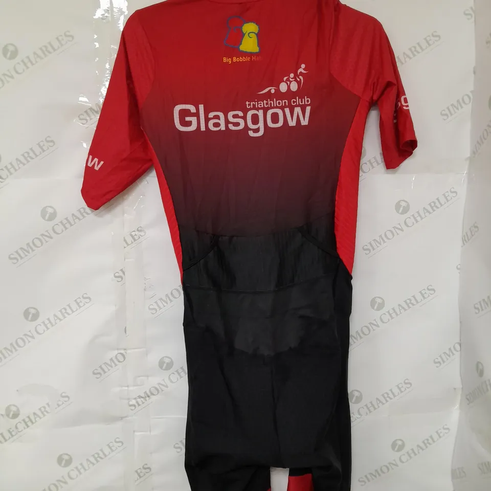 ELASTIC INTERFACE CYCLING SUIT IN RED/BLACK SIZE M
