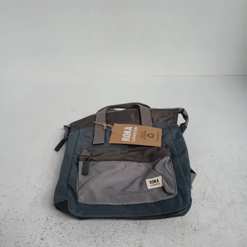 ROKA LONDON BANTRY B RECYCLED NYLON SMALL CROSSBODY BAG – GREY TONAL