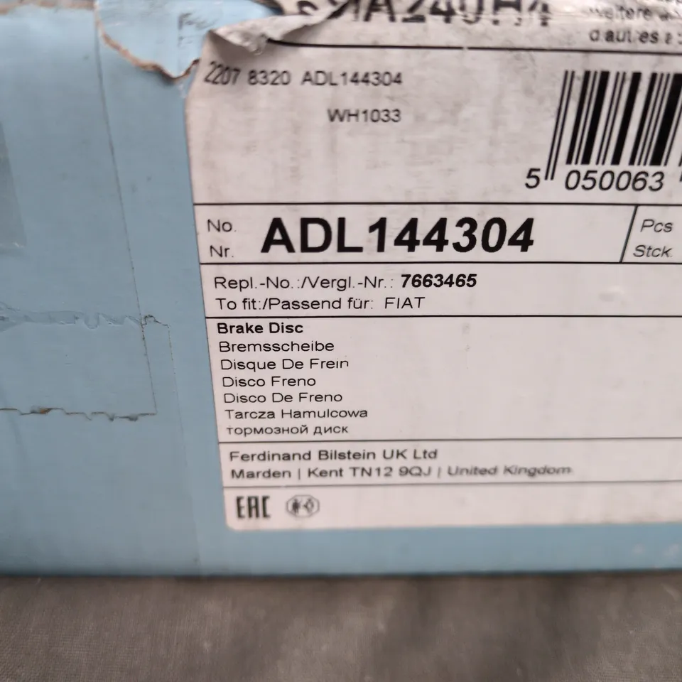 BLUE PRINT BRAKE DISC ADL144304 FOR FIAT – BOXED