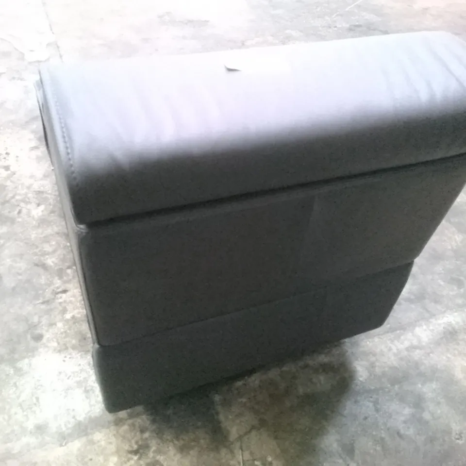 DESIGNER DARK GREY LEATHER ARMLESS SOFA SECTION 