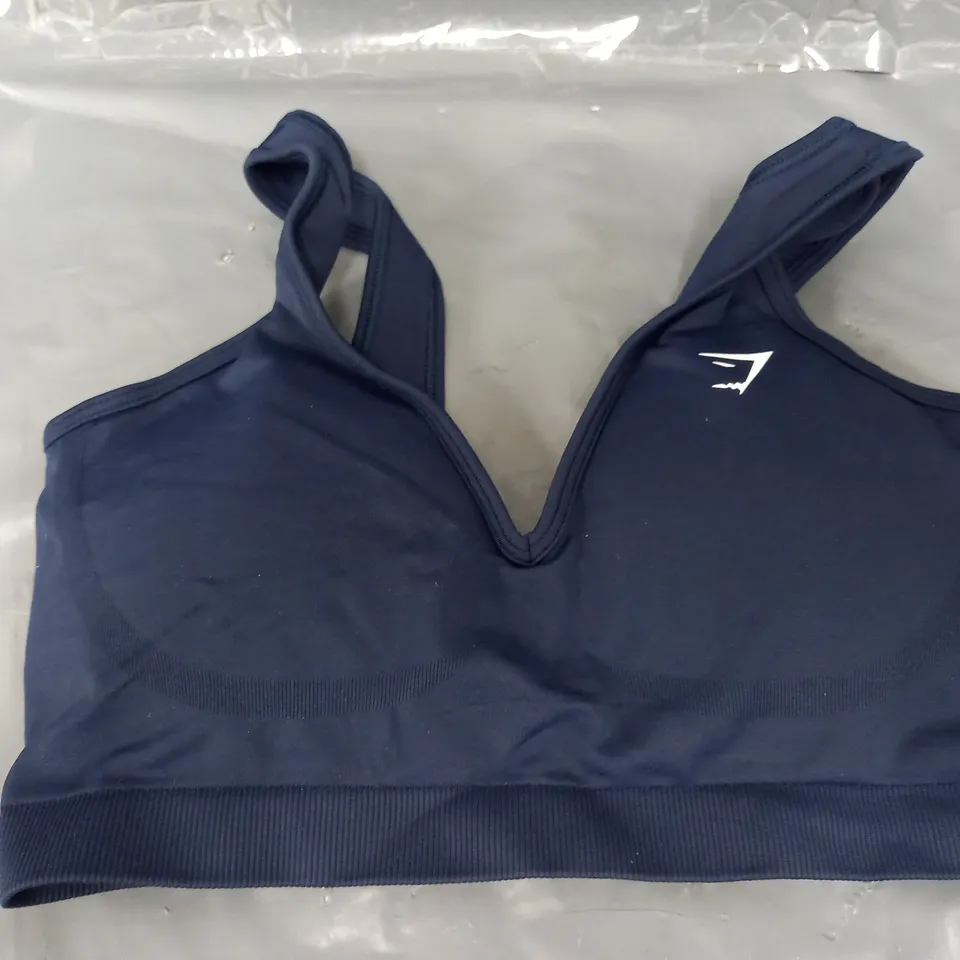 GYMSHARK EVERYDAY SEAMLESS SPORTS BRA IN NAVY - SMALL