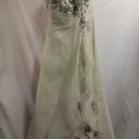 JULIAN & ADAMS JA10903 WEDDING DRESS, IVORY/BLACK - SIZE 12