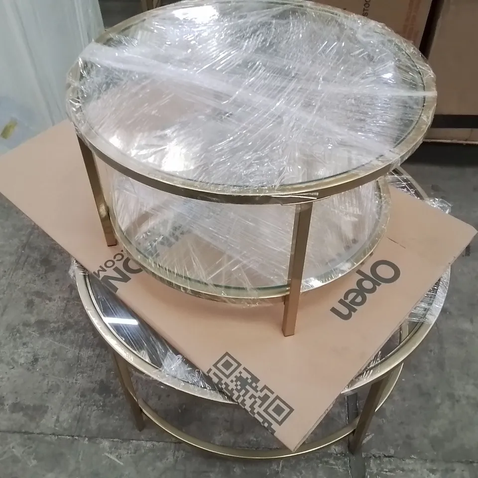 QUALITY DESIGNER NEST OF 2 COFFEE TABLES 