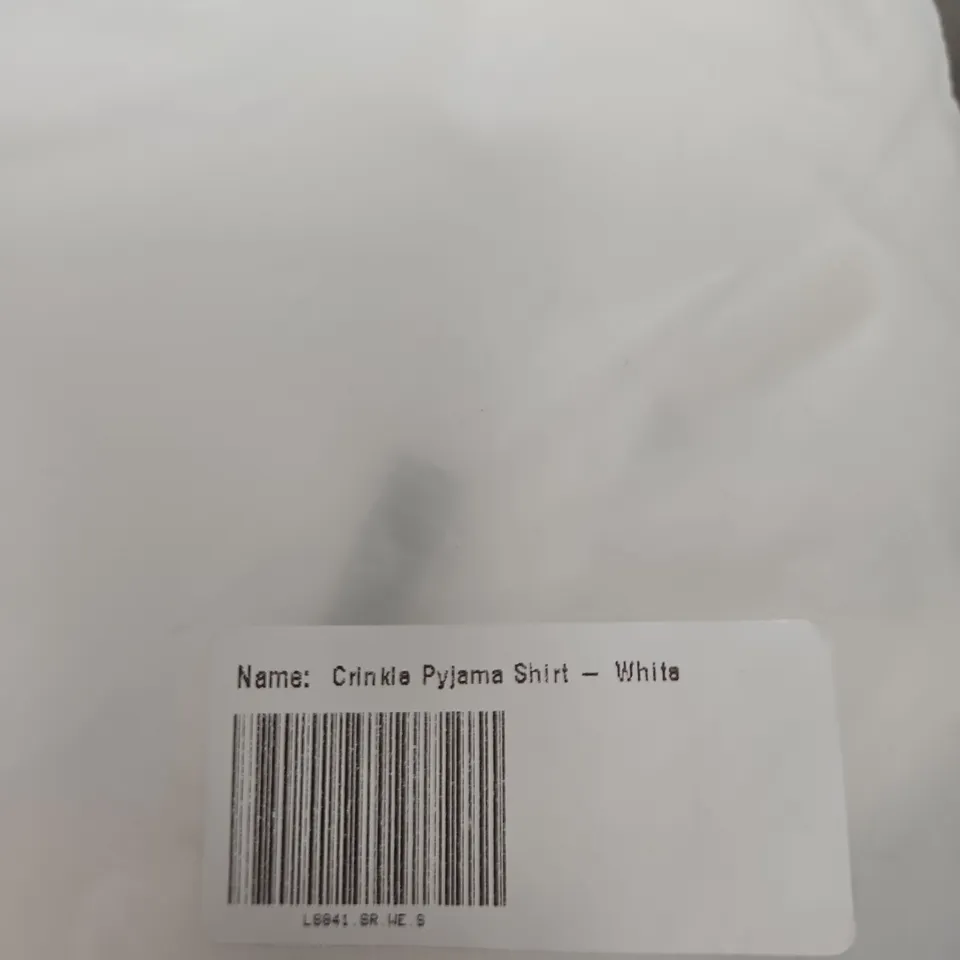 LOUNGE CRINKLE PYJAMA SHIRT – WHITE