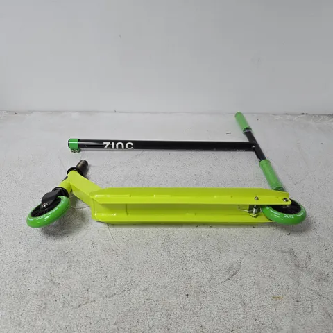 ZINC SPORTS KICK SCOOTER – LIME GREEN & BLACK (FOLDABLE, 6+) UNBOXED