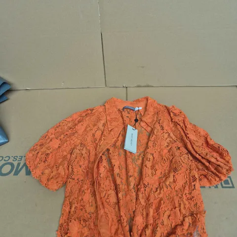 MINT VELVET ORANGE LACE BLOUSE – WOMEN'S, SIZE S
