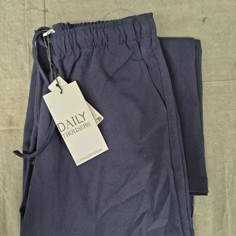 STRADIVARIUS DAILY TROUSERS IN NAVY SIZE XS