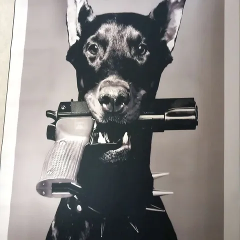 DOBERMAN GUN CANVAS PRINT