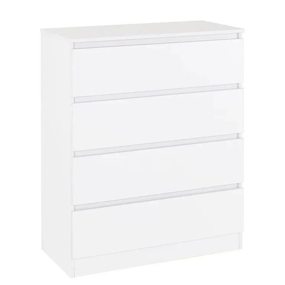 BOXED SECONIQUE MALVERN 4 DRAWER CHEST OF DRAWERS - WHITE (2 BOXES)