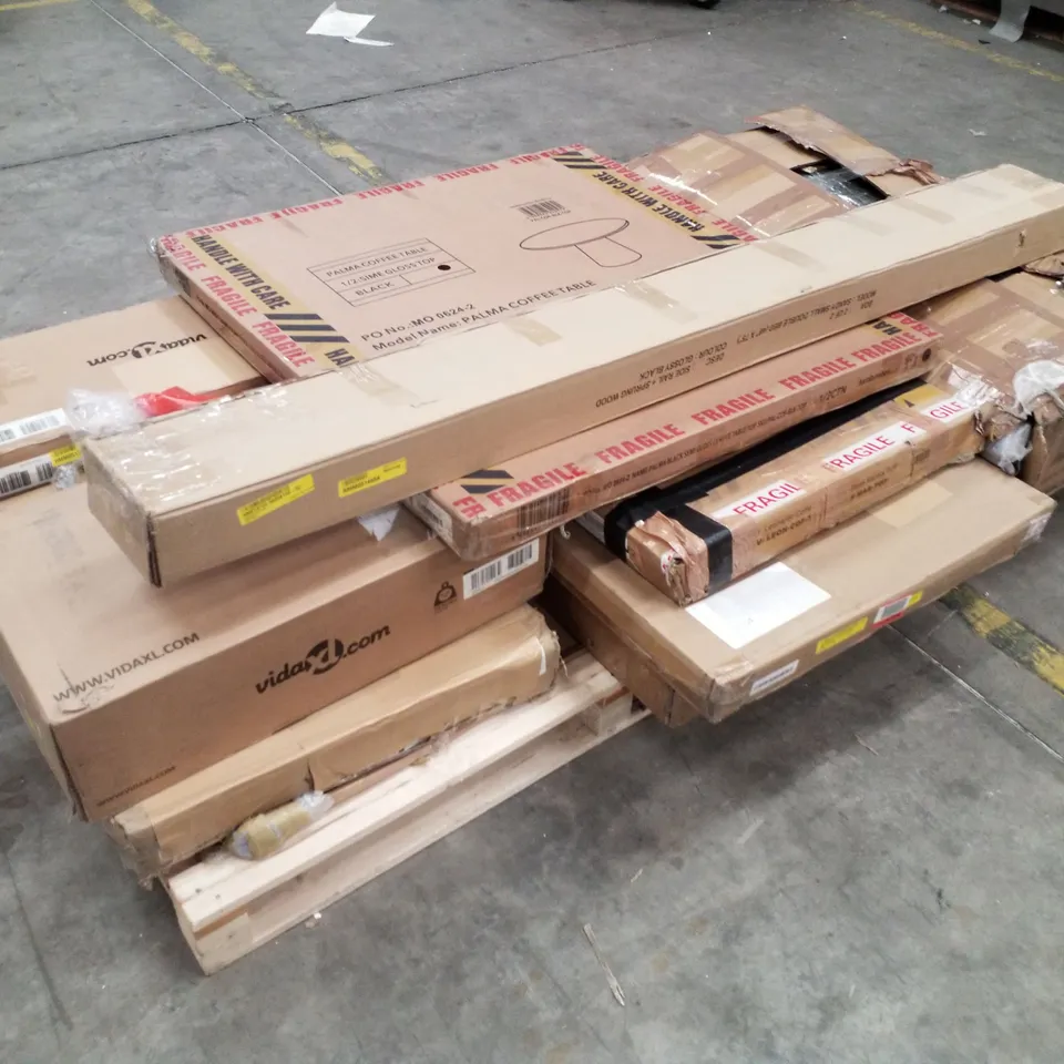 PALLET CONTAINING ASSORTED FLATPACK FURNITURE PARTS 