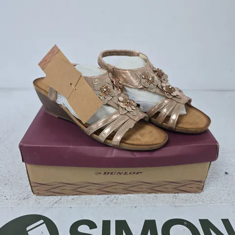 DUNLOP GWEN ROSE GOLD SANDALS – UK 5