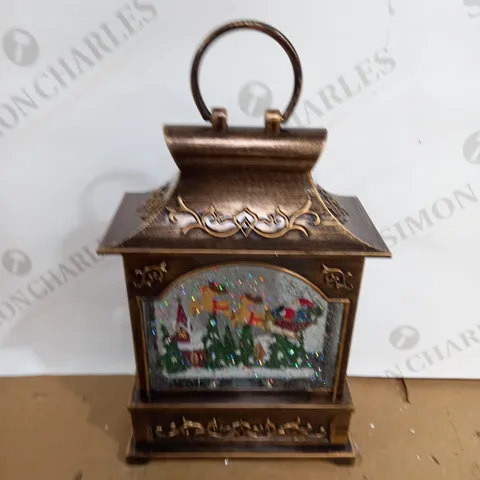 OUTLET FESTIVE PRE-LIT SCENIC WATER SPINNER WITH SWIRLING GLITTER