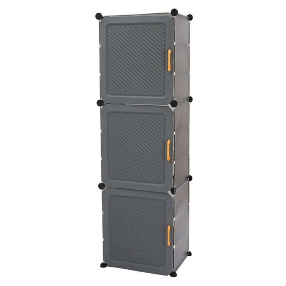BOXED 16 PAIR SHOE STORAGE CABINET