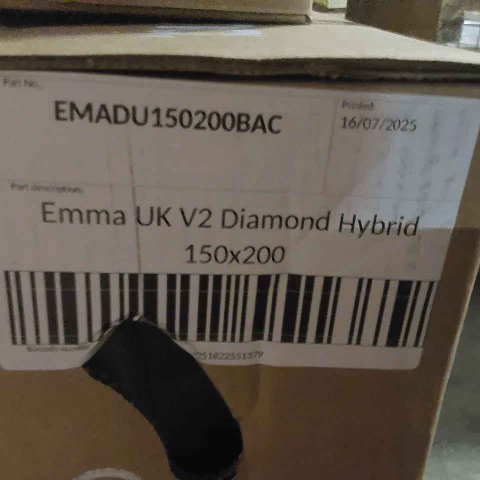 BRAND NEW BOXED EMMA UK V2 DIAMOND HYBRID 150 x 200CM KING SIZE MATTRESS 