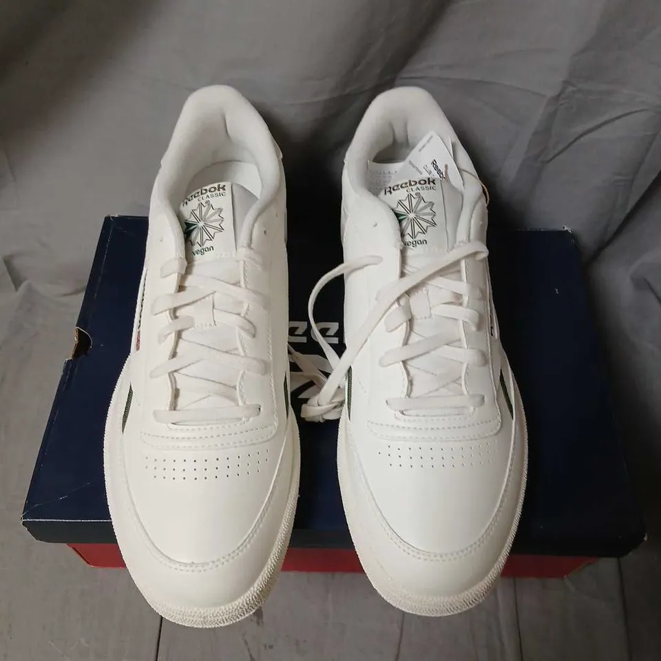REEBOK CLUB C 85 VEGAN SNEAKERS – WHITE – MEN'S UK 11.5
