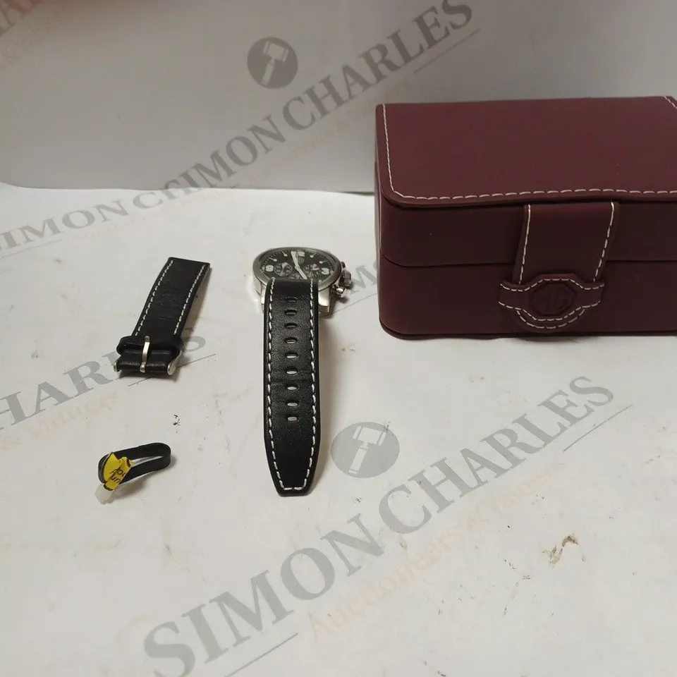 BOXED MG WATER RESISTANT BLACK WATCH MGCHLS002
