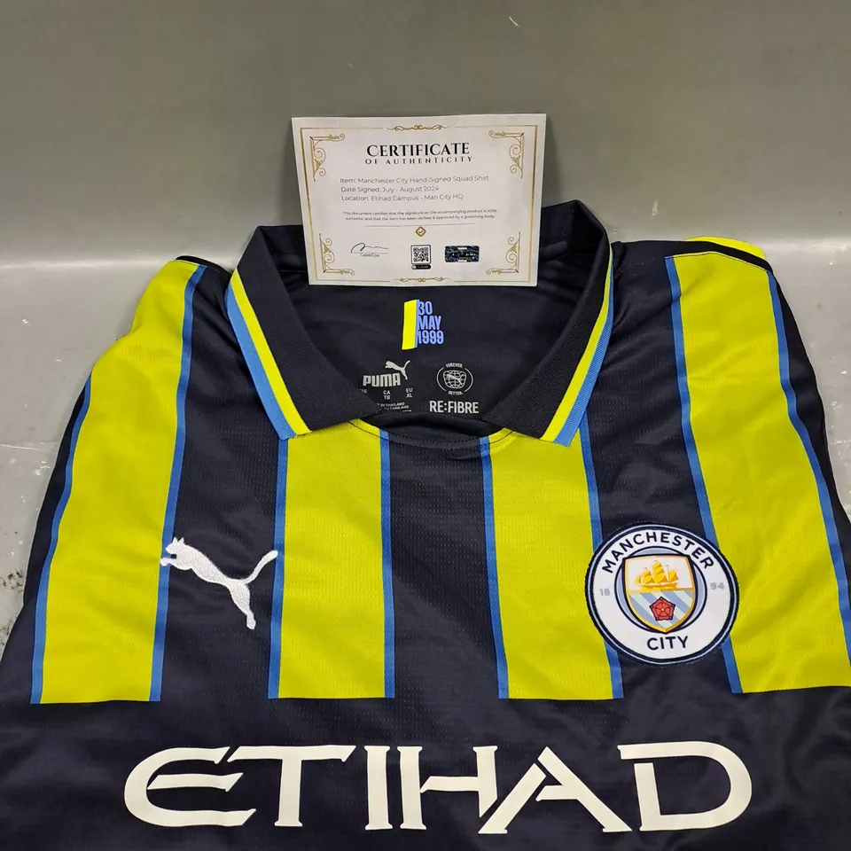 MANCHESTER CITY FC SIGNED AWAY JERSEY 