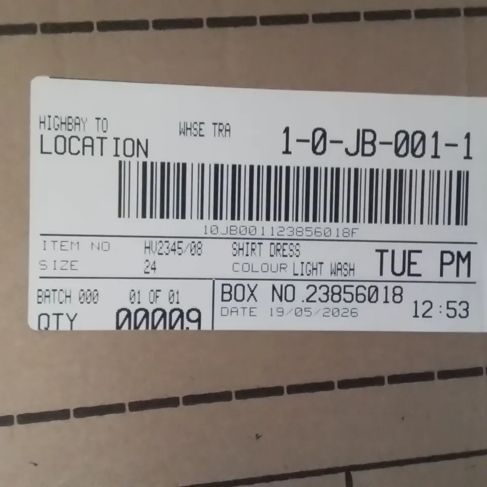 BOXED BRAND NEW APPROXIMATELY 9 JD WILLIAMS SHIRT DRESS LIGHT WASH SIZE 24