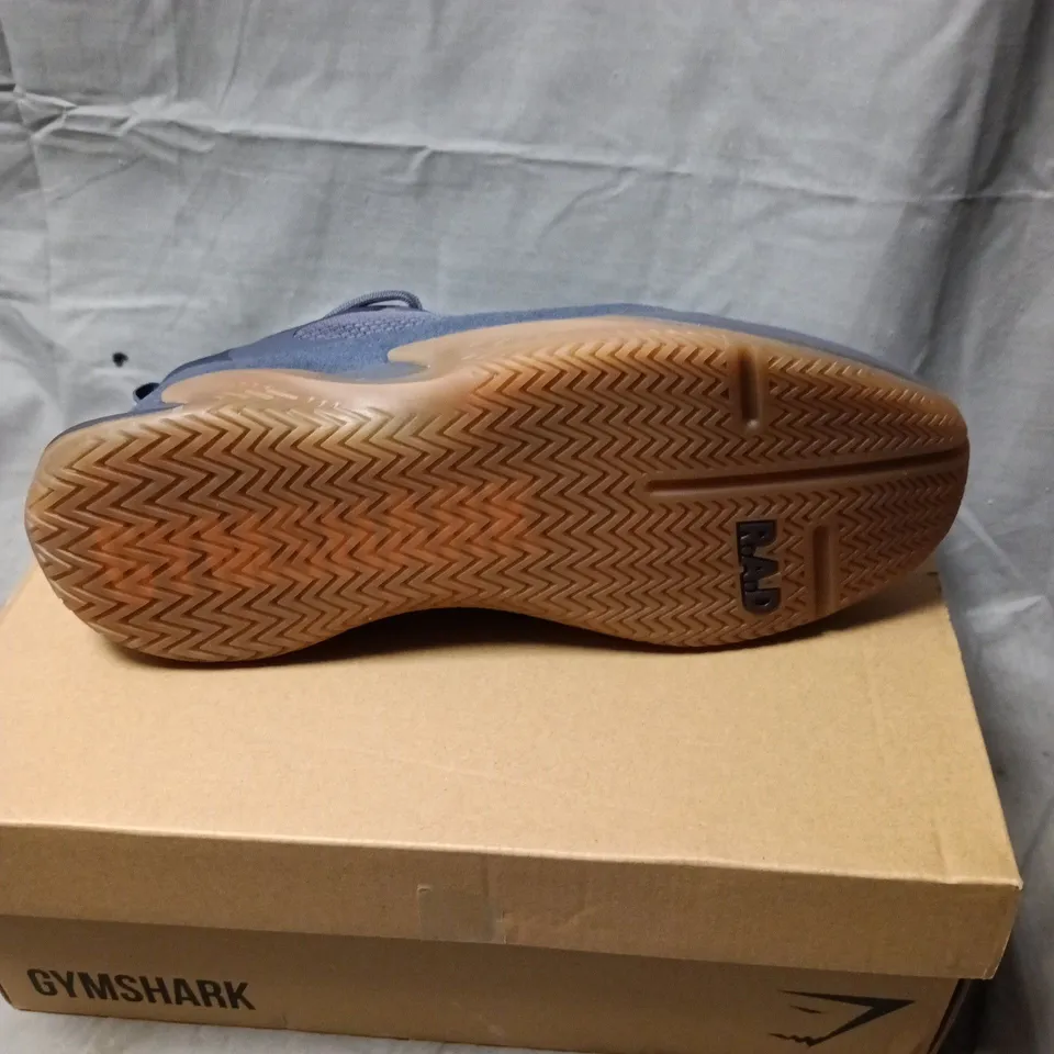 GYMSHARK RAD ONE TRAINERS – NAVY WITH GUM SOLE SIZE 8 BOXED