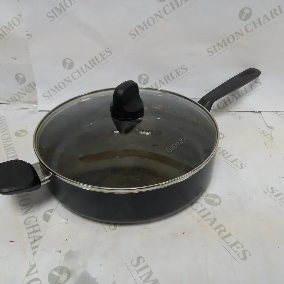 THE ORIGINAL GREEN PAN FRYING PAN WITH LID