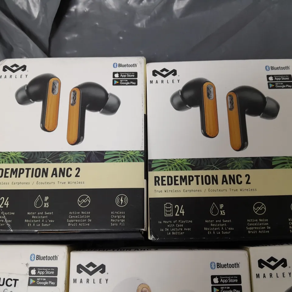 LOT OF 5 BOXED MARLEY REDEMPTION ANC 2 TRUE WIRELESS EARBUDS