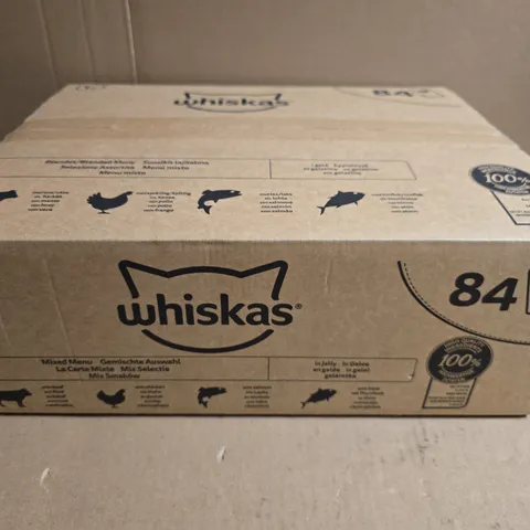 WHISKAS 1+ MIXED SELECTION IN JELLY 84X85G POUCHES, ADULT CAT FOOD