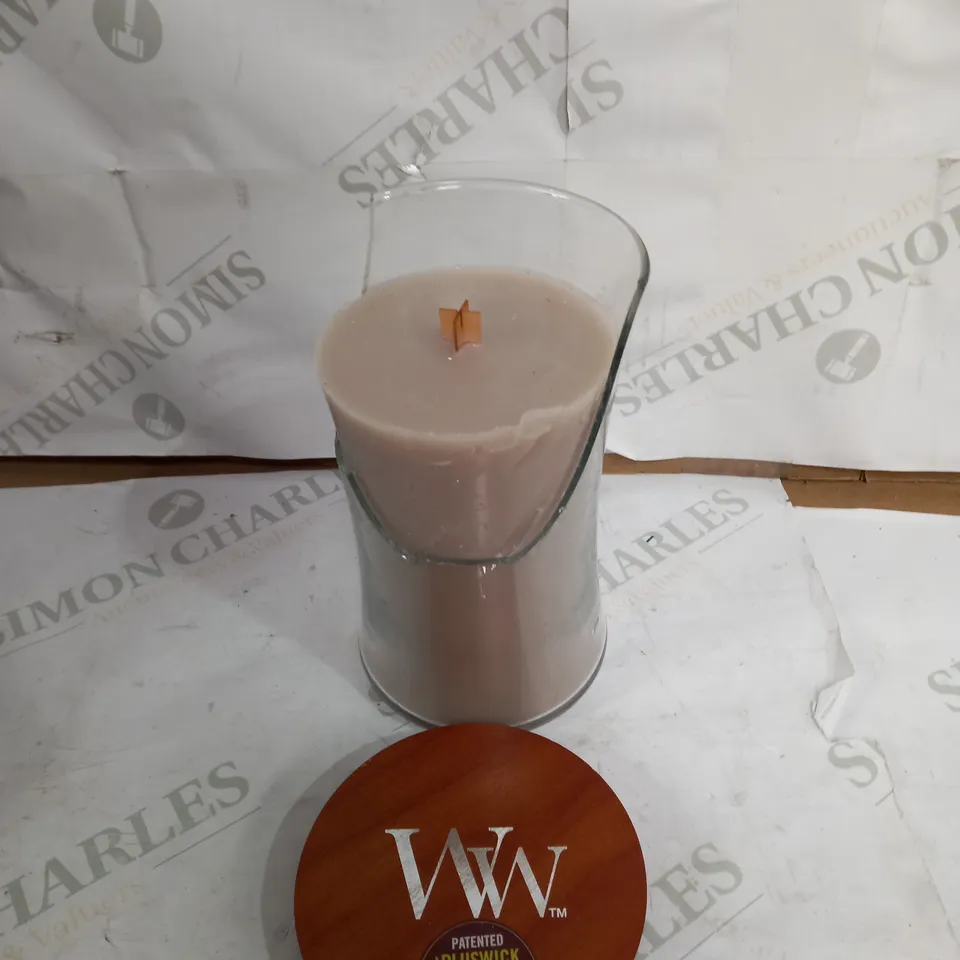 WOODWICK TONKA & ALMOND MILK LARGE HOURGLASS CANDLE RRP £3299