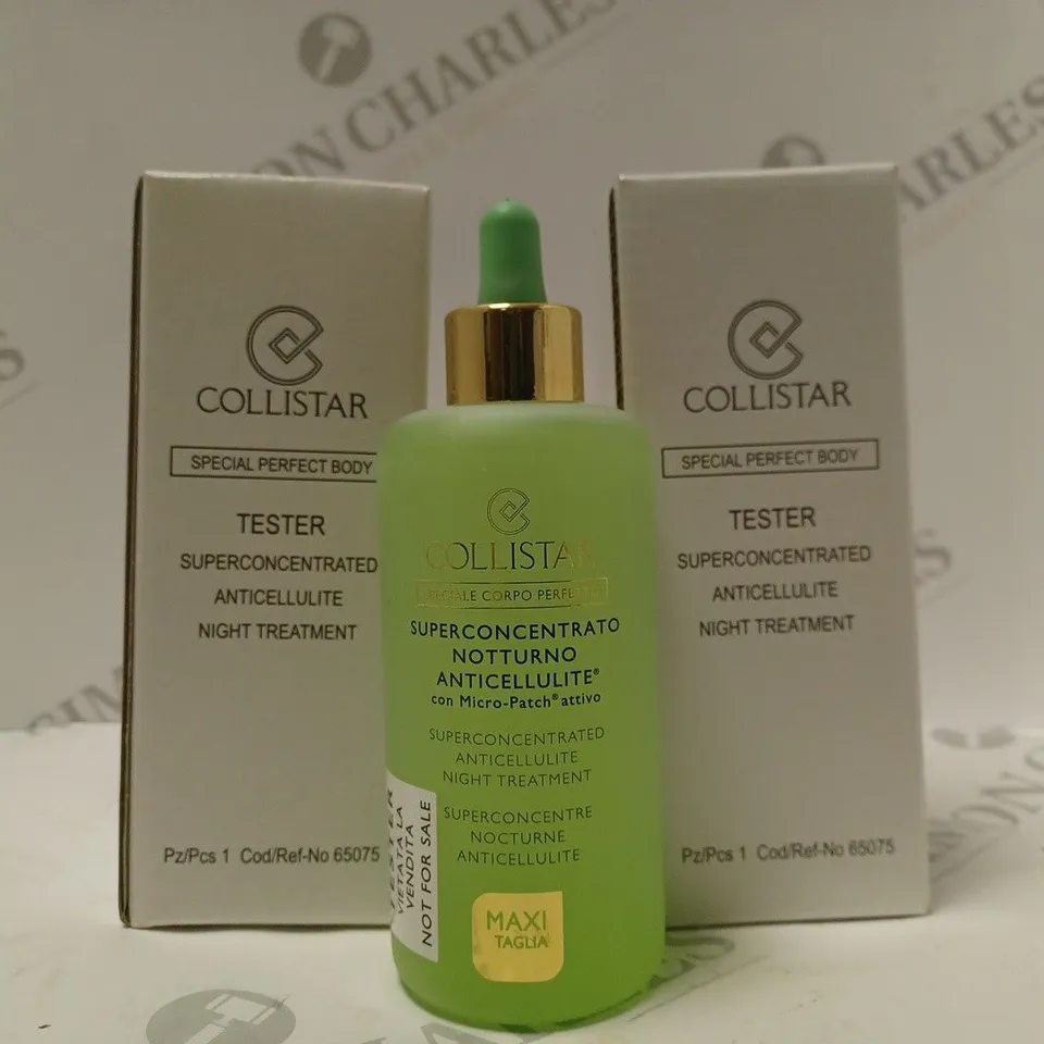 BOX OF APPROX 25 X 200ML COLLISTAR ANTI-CELLULITE NIGHT TREATMENT TESTERS 