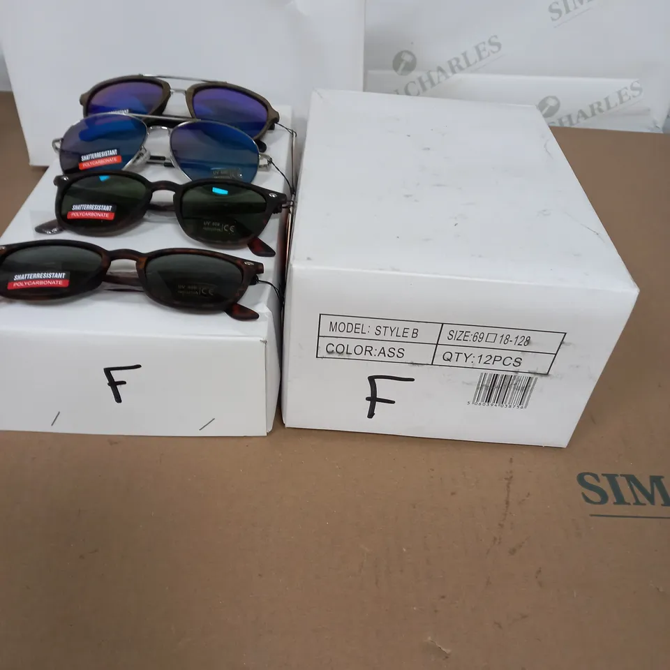 APROX 200 PAIRS OF ASSORTED SUN GLASSES 