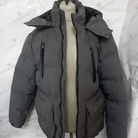 B COUTURE ETON DARK GREY PADDED JACKET - SMALL