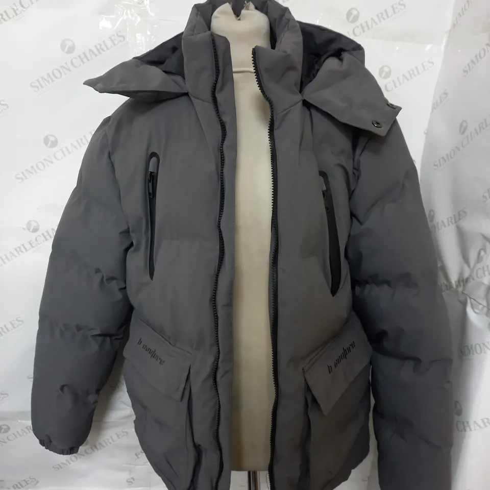 B COUTURE ETON DARK GREY PADDED JACKET - SMALL