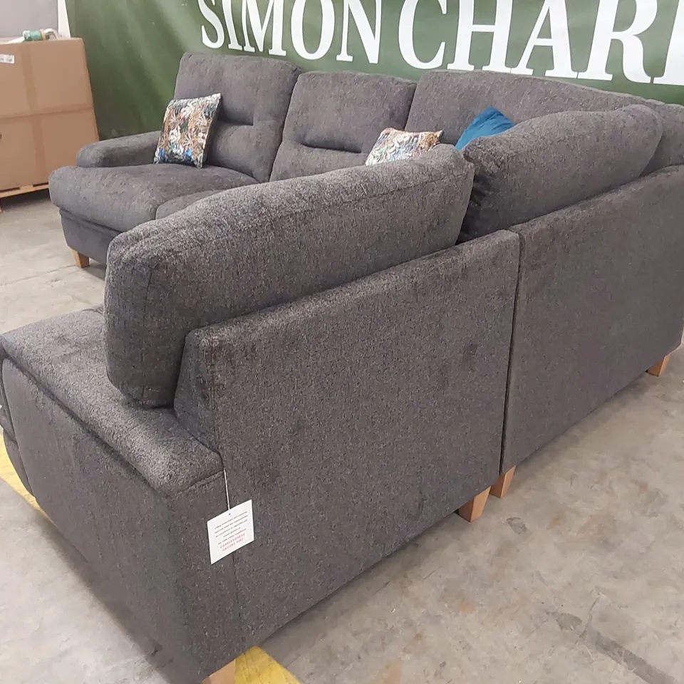 TRIESTE FABRIC CORNER SOFA GROUP - CHARCOAL  RRP £2799