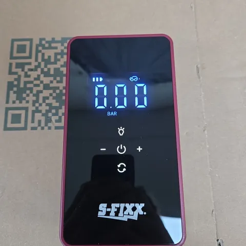 S-FIXX PORTABLE DIGITAL TIRE INFLATOR WITH PRESSURE GAUGE – PINK 