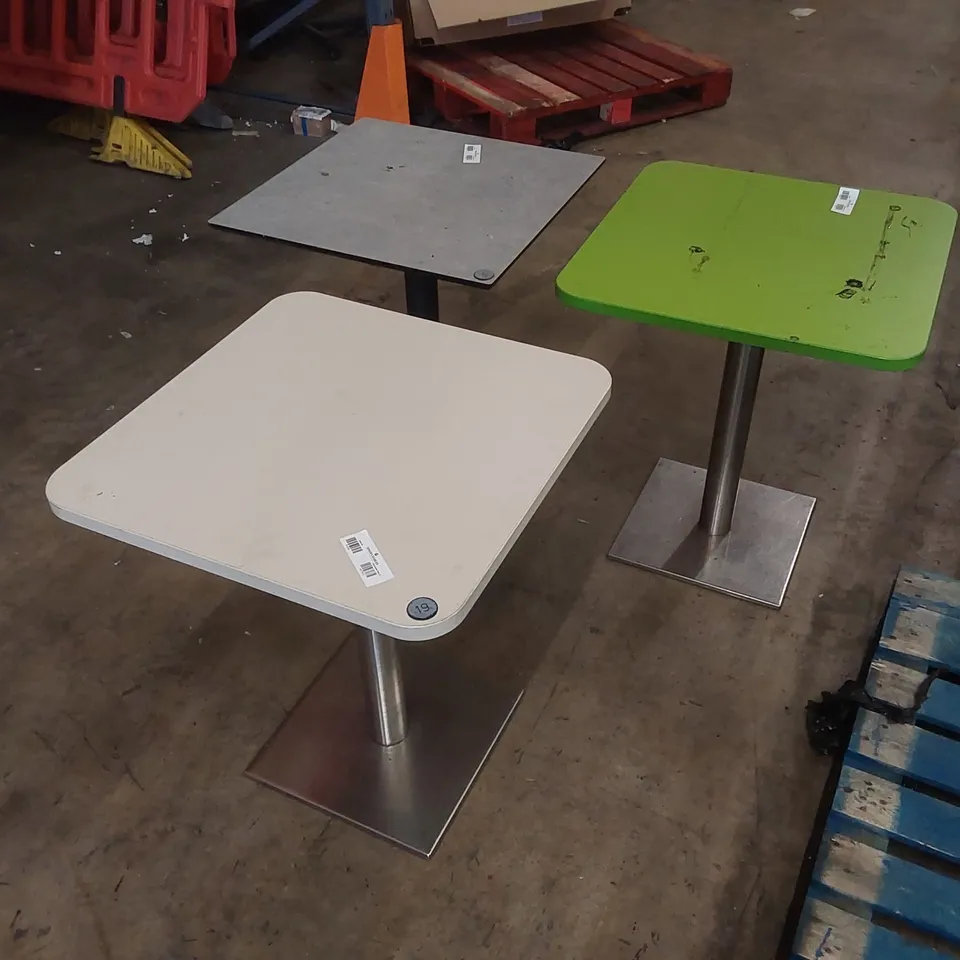 3x ASSORTED COMMERCIAL RESTAURANT TABLES