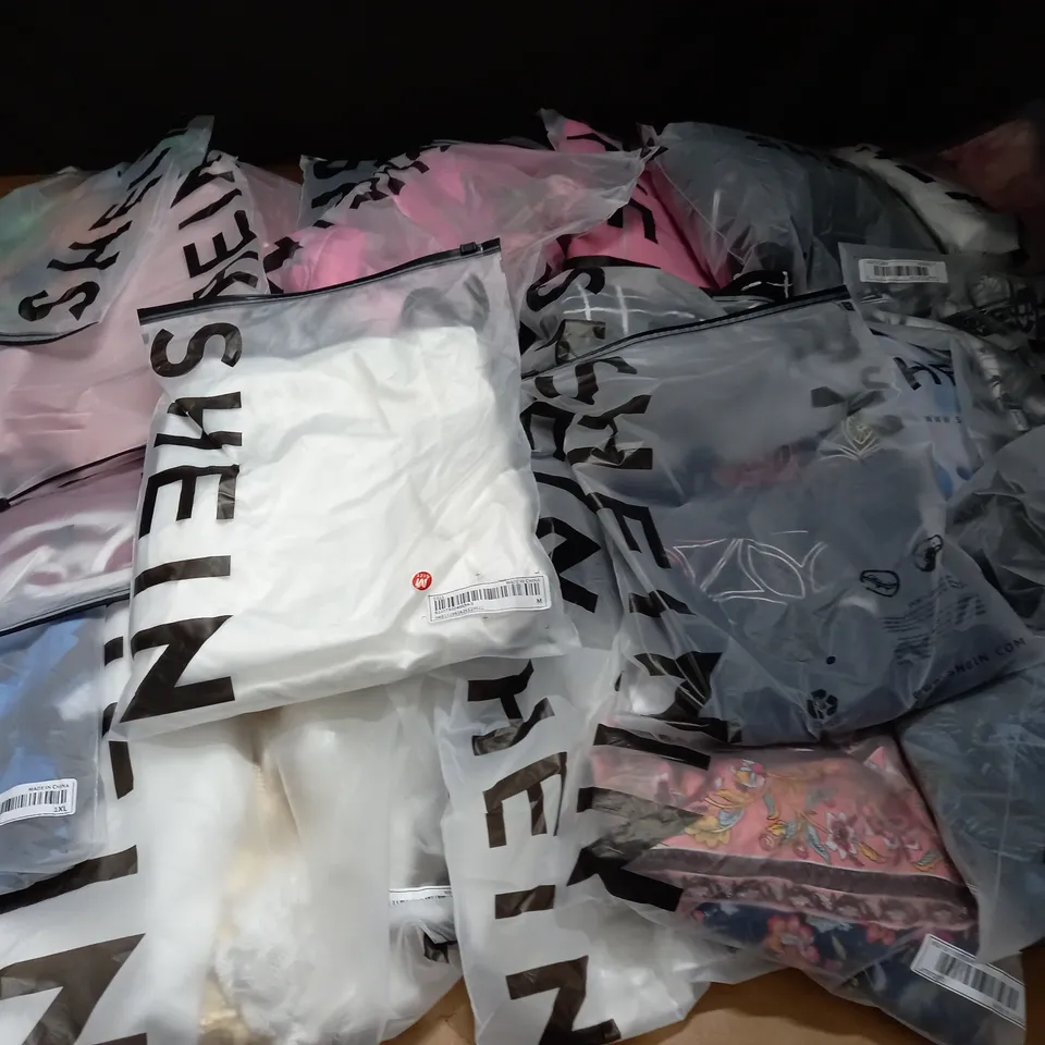 LOT OF 24 ASSORTED BAGGED SHEIN CLOTHING ITEMS 