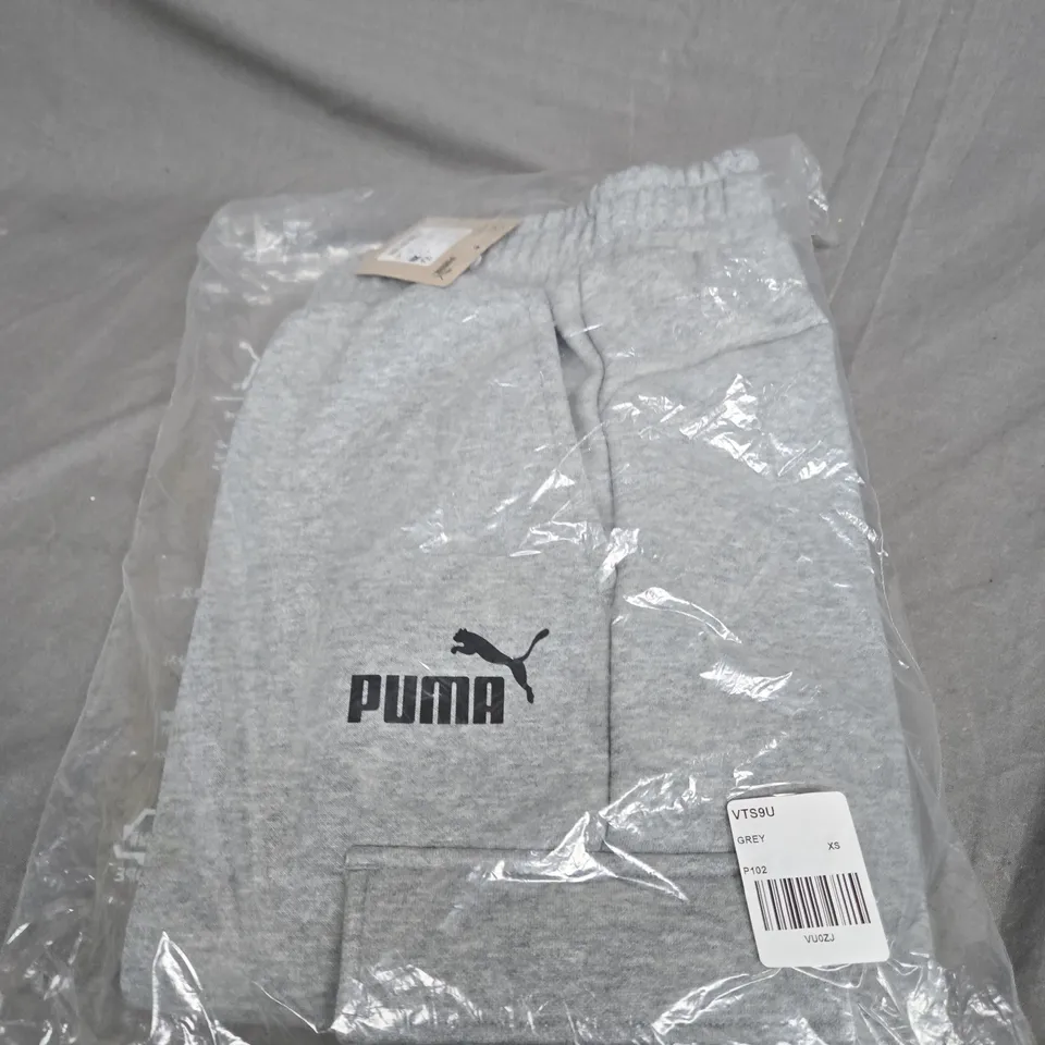 PUMA LOGO FLEECED TRACKSUIT BOTTOMS SIZE XS