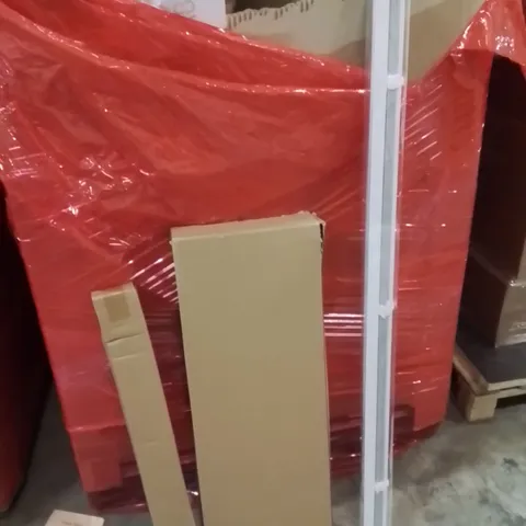 PALLET OF ASSORTED HOUSEHOLD GOODS AND PRODUCTS TO INCLUDE;BLIND,GRAB UP BAR,PARALLETTES BAR