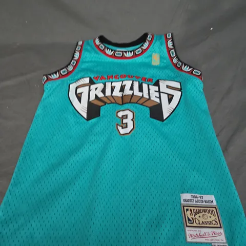 HARDWOOD CLSSICS - VANCOUVER GRIZZLIES NBA JERSEY WITH 3 ABUDUR-RAHIM 3 - SIZE L