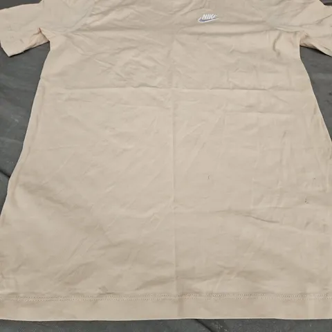 NIKE LOGO T-SHIRT, BEIGE- UK SIZE XL
